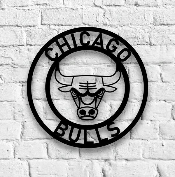 Personalized Chicago Bulls Sign V2 NBA Basketball Wall Decor Gift for Fan Custom Metal Sign