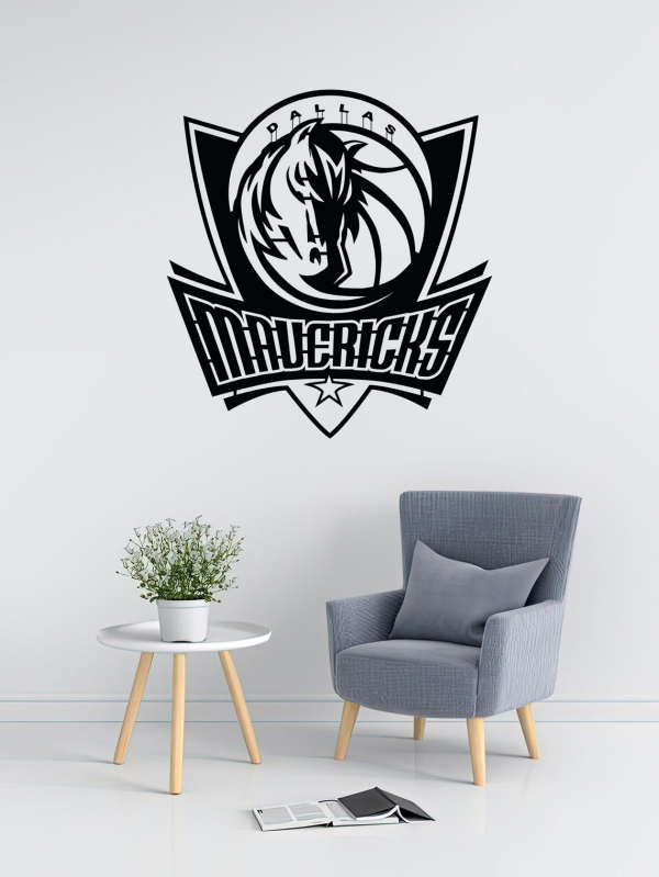 Personalized Dallas Mavericks Logo Sign NBA Basketball Wall Decor Gift for Fan Custom Metal Sign