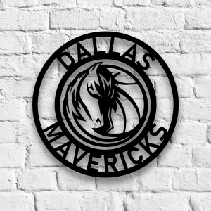 Personalized Dallas Mavericks Sign V1 NBA Basketball Wall Decor Gift for Fan Custom Metal Sign