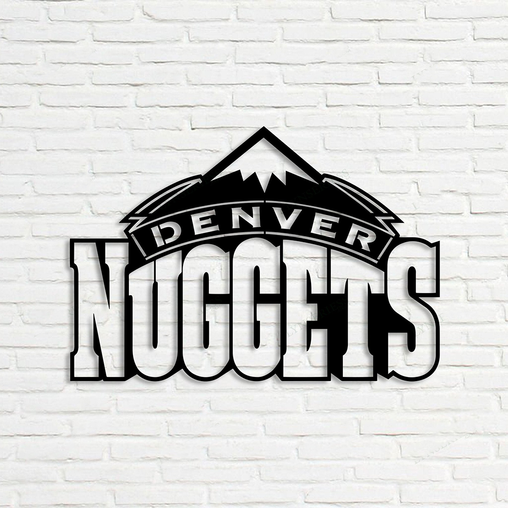 Personalized Denver Nuggets Sign NBA Basketball Wall Decor Gift for Fan Custom Metal Sign 1