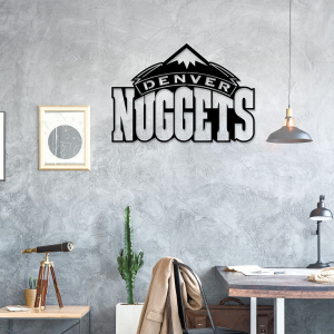 Personalized Denver Nuggets Sign NBA Basketball Wall Decor Gift for Fan Custom Metal Sign 2