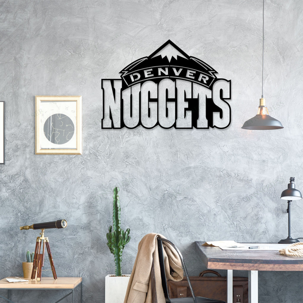 Personalized Denver Nuggets Sign NBA Basketball Wall Decor Gift for Fan Custom Metal Sign