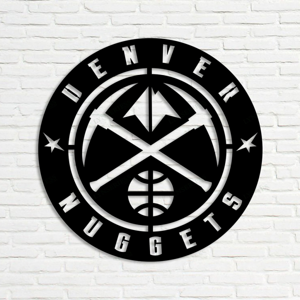 Personalized Denver Nuggets Sign V3 NBA Basketball Wall Decor Gift for Fan Custom Metal Sign