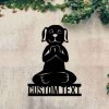Personalized Dog Statue Buddha Buddhist Namaste Yoga Studio Home Decor Custom Metal Sign 1