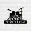 Personalized Drummer Address Sign Drum Player Music Band House Number Plaque Custom Metal Sign 2