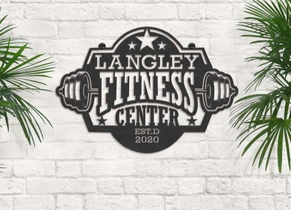 Personalized Fitness Center Gym Home Decor Custom Metal Sign