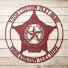 Personalized Five Point Star Police Badge Sign Police Officer Anniversary Gift Patriotic Decor Gift Custom Metal Sign 2
