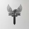 Personalized Football Memorial Sign Yard Stakes Grave Marker Football Player Sympathy Gift Custom Metal Sign 2