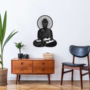 Personalized Gautama Buddha Yoga Studio Home Decor Custom Metal Sign