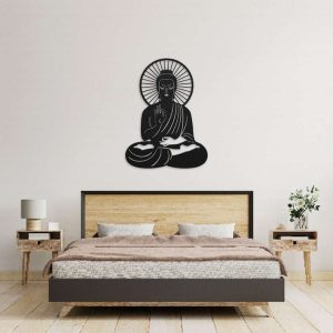 Personalized Gautama Buddha Yoga Studio Home Decor Custom Metal Sign 3