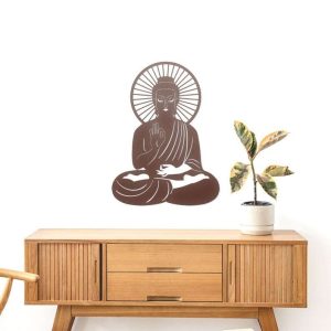 Personalized Gautama Buddha Yoga Studio Home Decor Custom Metal Sign 4