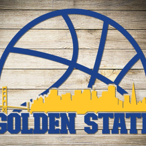 Personalized Golden State San Francisco Basketball City Skyline Sign NBA Basketball Wall Decor Gift for Fan Custom Metal Sign