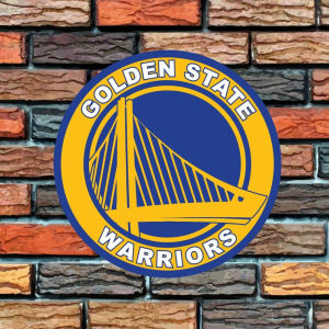 Personalized Golden State Warriors Logo Sign V2 NBA Basketball Wall Decor Gift for Fan Custom Metal Sign