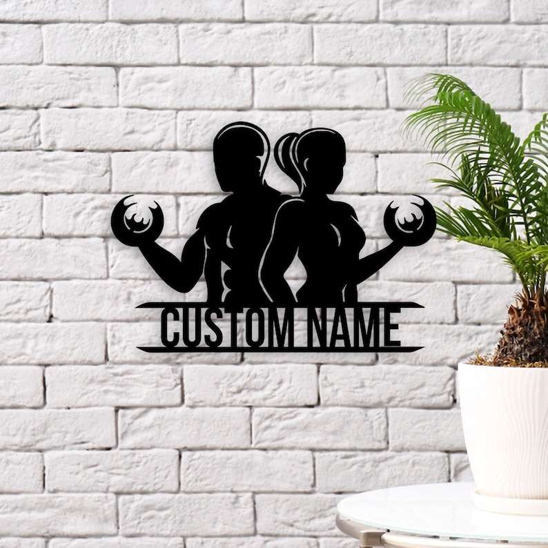 Bodybuilding Metal Sign Personalized Metal Name Signs Home Decor
