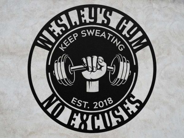 Personalized Gym Workout Room Heavy Weight Lifting Home Gym Decor Custom Metal Sign