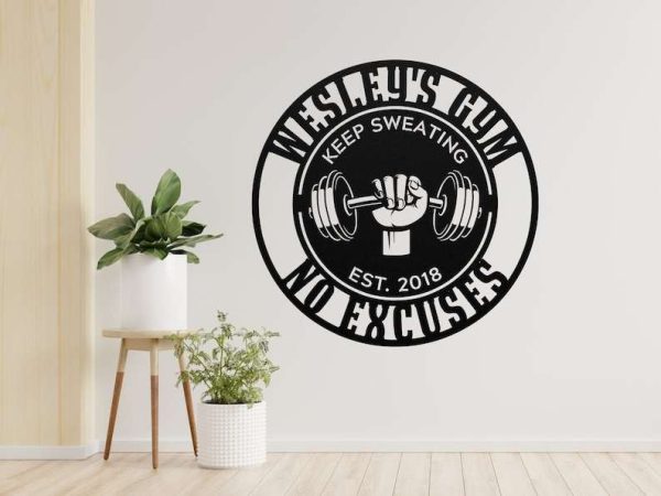 Personalized Gym Workout Room Heavy Weight Lifting Home Gym Decor Custom Metal Sign