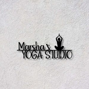 Personalized Gym Yoga Studio Logo Sign V2 Home Decor Custom Metal Sign