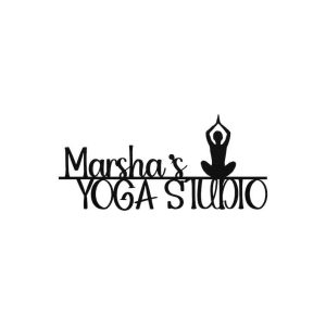 Personalized Gym Yoga Studio Logo Sign V2 Home Decor Custom Metal Sign