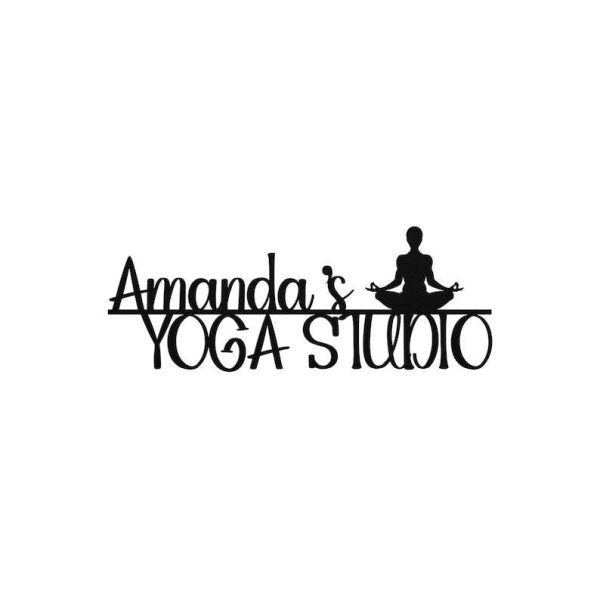 Personalized Gym Yoga Studio Logo Sign V3 Home Decor Custom Metal Sign