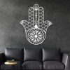 Personalized Hamsa Hand Evil Eyes Hand of Fatima V13 Yoga Studio Home Decor Custom Metal Sign 3