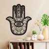Personalized Hamsa Hand Evil Eyes Hand of Fatima V4 Yoga Studio Home Decor Custom Metal Sign 3