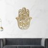 Personalized Hamsa Hand Evil Eyes Hand of Fatima V7 Yoga Studio Home Decor Custom Metal Sign 2