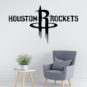 Personalized Houston Rockets Logo Sign NBA Basketball Wall Decor Gift for Fan Custom Metal Sign 1