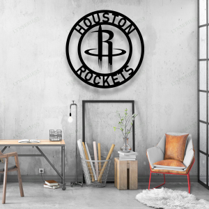 Personalized Houston Rockets Sign V1 NBA Basketball Wall Decor Gift for Fan Custom Metal Sign 3
