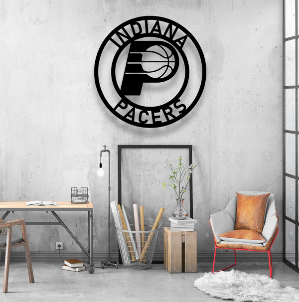 Personalized Indiana Pacers Sign NBA Basketball Wall Decor Gift for Fan Custom Metal Sign
