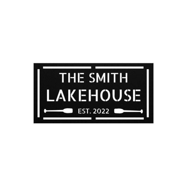 Personalized Lake House Boating Sign Lakehouse Beach House Home Decor Custom Metal Sign