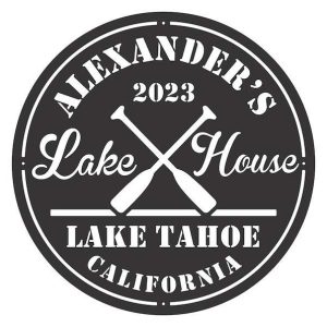 Personalized Lake House Sign Lakehouse Beach House Home Decor Custom Metal Sign