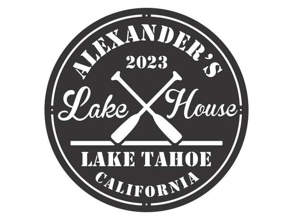 Personalized Lake House Sign Lakehouse Beach House Home Decor Custom Metal Sign