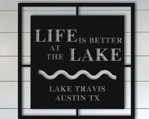 Personalized Lake House Sign Life is Better at the Lake Lakehouse Beach House Home Decor Custom Metal Sign