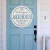 Personalized Lake House with Established Date Sign Beach House Home Decor Custom Metal Sign 3