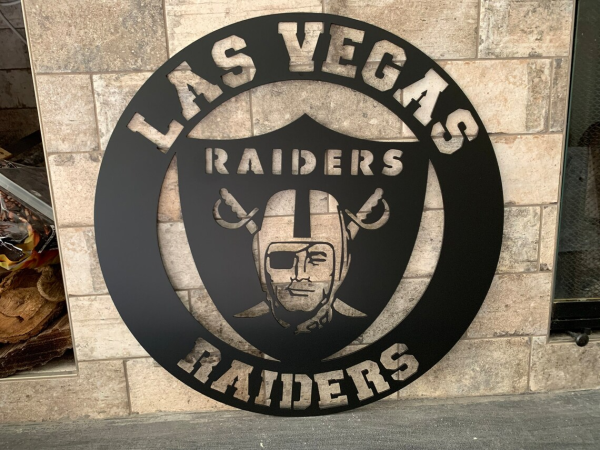 Personalized Las Vegas Raiders Logo Sign NBA Basketball Wall Decor Gift for Fan Custom Metal Sign