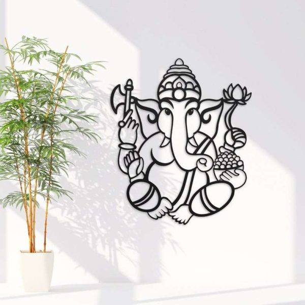 Personalized Lord Ganesha Yoga Studio Home Spiritual and Hindu Decor Custom Metal Sign