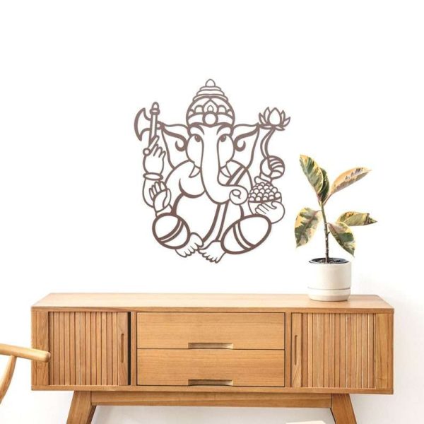 Personalized Lord Ganesha Yoga Studio Home Spiritual and Hindu Decor Custom Metal Sign