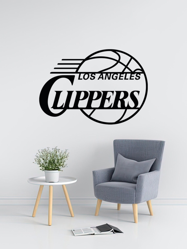 Personalized Los Angeles Clippers Logo Sign NBA Basketball Wall Decor Gift for Fan Custom Metal Sign