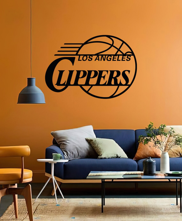 Personalized Los Angeles Clippers Logo Sign NBA Basketball Wall Decor Gift for Fan Custom Metal Sign