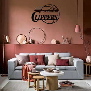 Personalized Los Angeles Clippers Logo Sign NBA Basketball Wall Decor Gift for Fan Custom Metal Sign 3