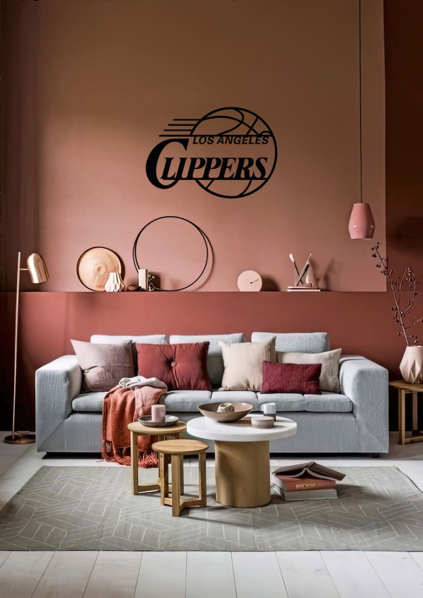 Personalized Los Angeles Clippers Logo Sign NBA Basketball Wall Decor Gift for Fan Custom Metal Sign