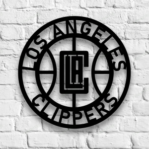Personalized Los Angeles Clippers Sign V2 NBA Basketball Wall Decor Gift for Fan Custom Metal Sign 1