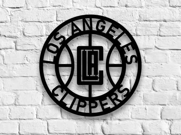 Personalized Los Angeles Clippers Sign V2 NBA Basketball Wall Decor Gift for Fan Custom Metal Sign