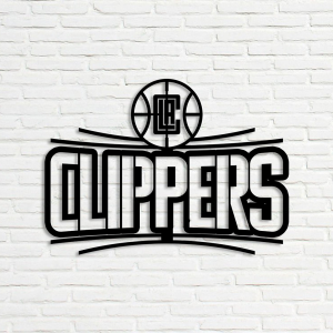 Personalized Los Angeles Clippers Sign V3 NBA Basketball Wall Decor Gift for Fan Custom Metal Sign 1