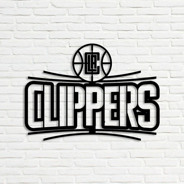 Personalized Los Angeles Clippers Sign V3 NBA Basketball Wall Decor Gift for Fan Custom Metal Sign
