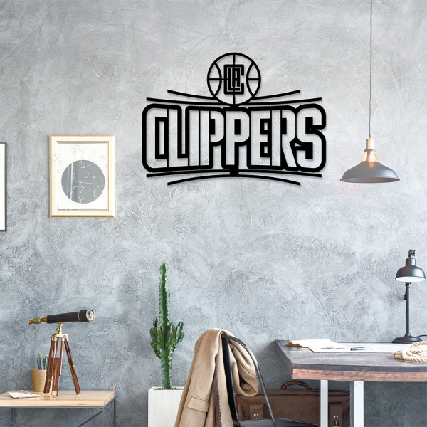Personalized Los Angeles Clippers Sign V3 NBA Basketball Wall Decor Gift for Fan Custom Metal Sign