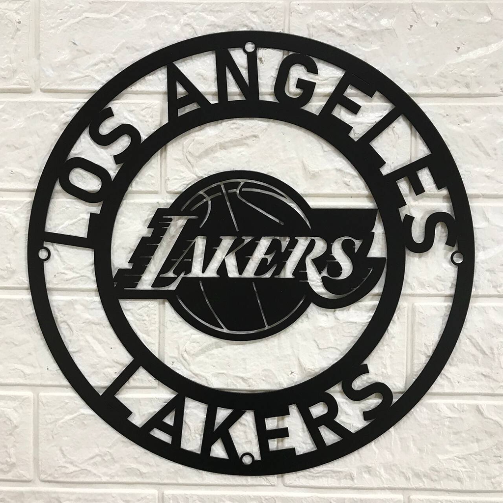 Personalized Los Angeles Lakers Sign V6 NBA Basketball Wall Decor Gift for Fan Custom Metal Sign 1