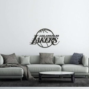 Personalized Los Angeles Lakers Team Logo NBA Basketball Wall Decor Gift for Fan Custom Metal Sign 1