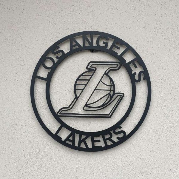 Personalized Los Angeles Lakers V1 NBA Basketball Wall Decor Gift for Fan Custom Metal Sign