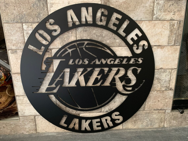 Personalized Los Angeles Lakers V4 NBA Basketball Wall Decor Gift for Fan Custom Metal Sign